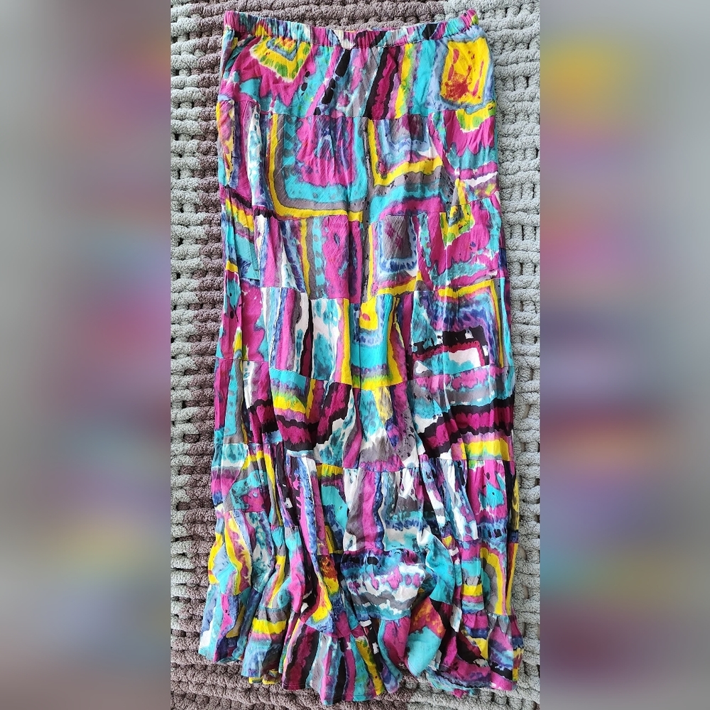 NY Collection Multicolored Skirt